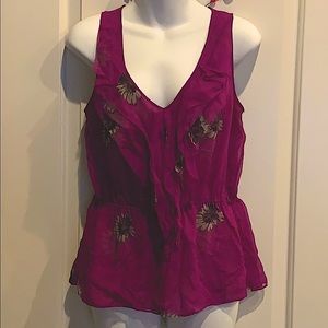 Rebecca Taylor silk floral tank size 4